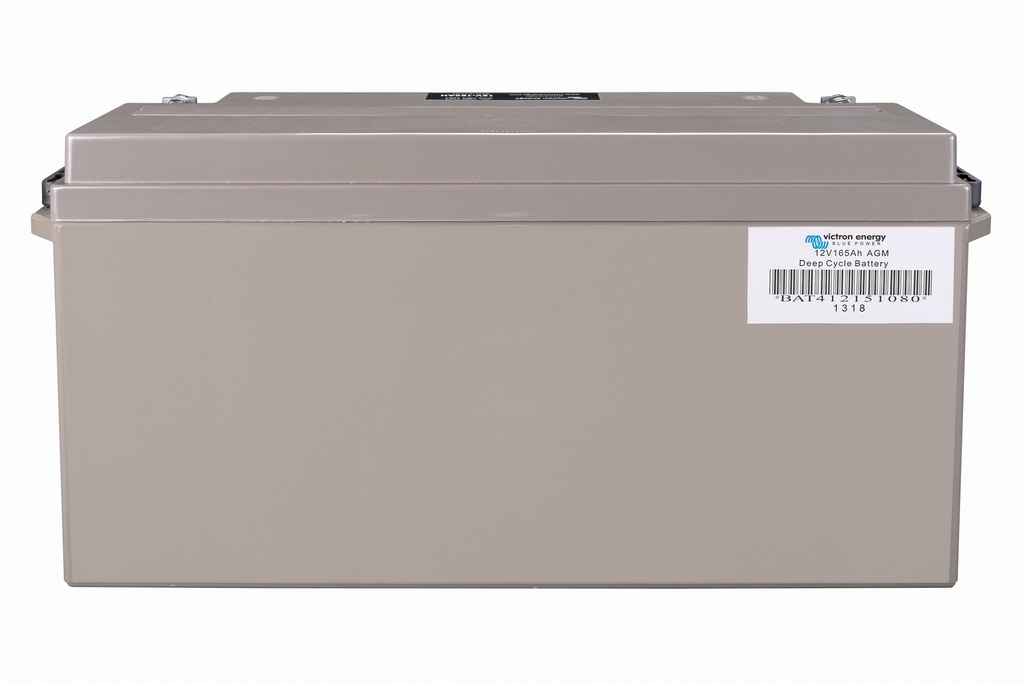 12V 165Ah AGM Deep Cycle Battery (back)