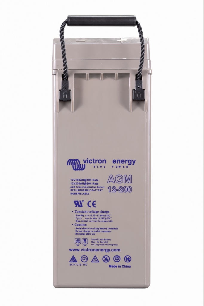 12V 200Ah AGM Deep Cycle Battery (side)