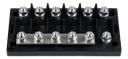 Fuse holder 6-way for MEGA-fuse (front-angle)