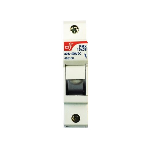 Porte fusible cylindrique 10x38 mm - 1 module 32A - 1000 VDC