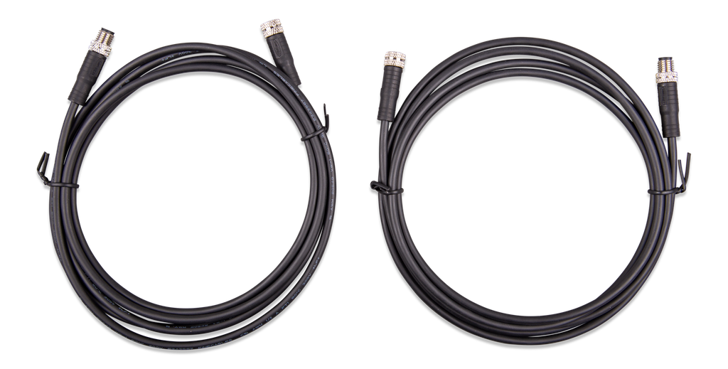 [ASS030560100] M8 circular connector Male/Female 3 pole cable 1m (bag of 2)