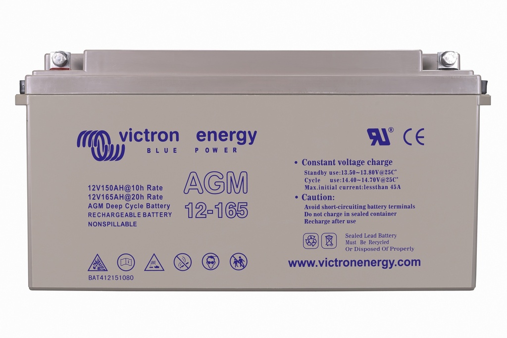 [BAT412151085] 12V/165Ah AGM Deep Cycle Batt. (M8)