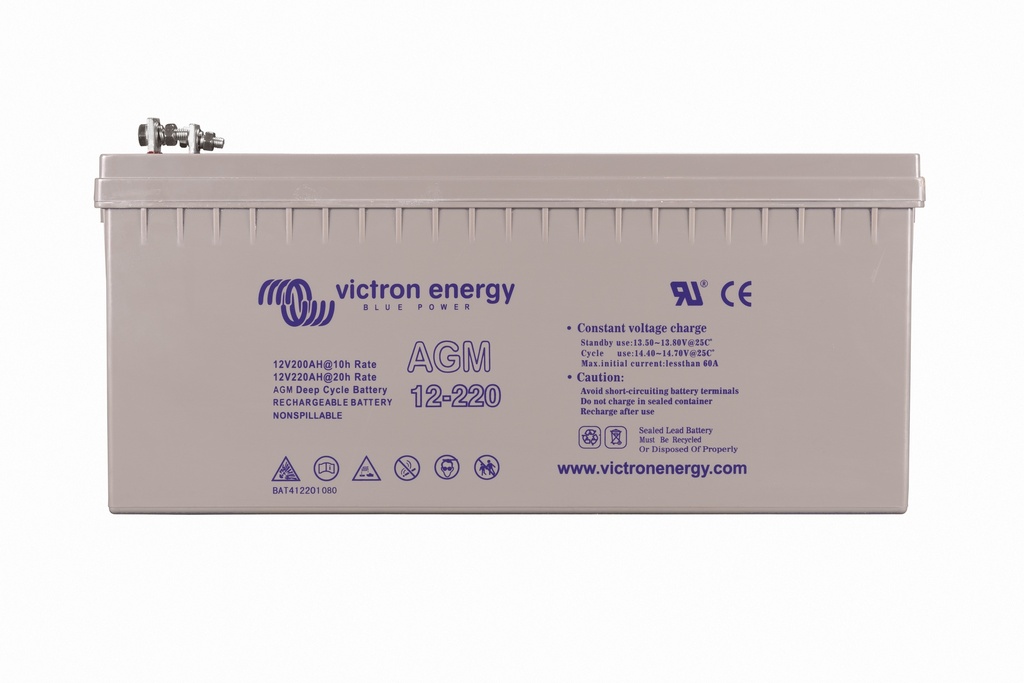 [BAT412201085] 12V/220Ah AGM Deep Cycle Batt. (M8)