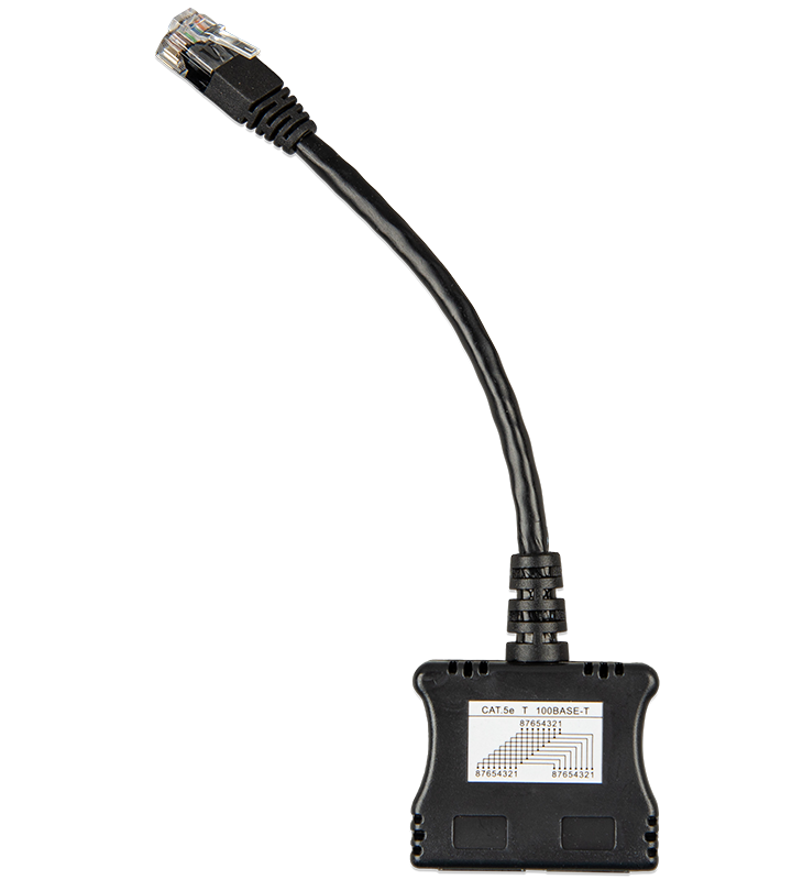 RJ45-splitter 1xRJ45 male/15cm cable/2xRJ45 female